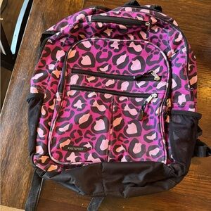 Eastsport Pink and Purple Leopard Backpack